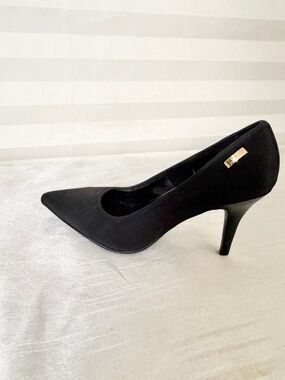 Calvin Klein Black Pointed Suede Stiletto Pump